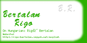 bertalan rigo business card